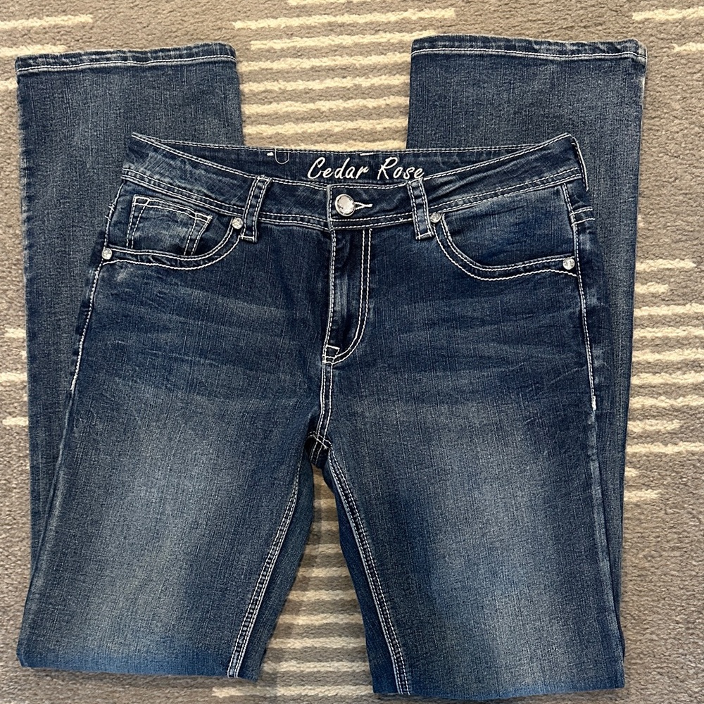 Women's Cedar Rose Dark Wash Bootcut Jeans Size 29